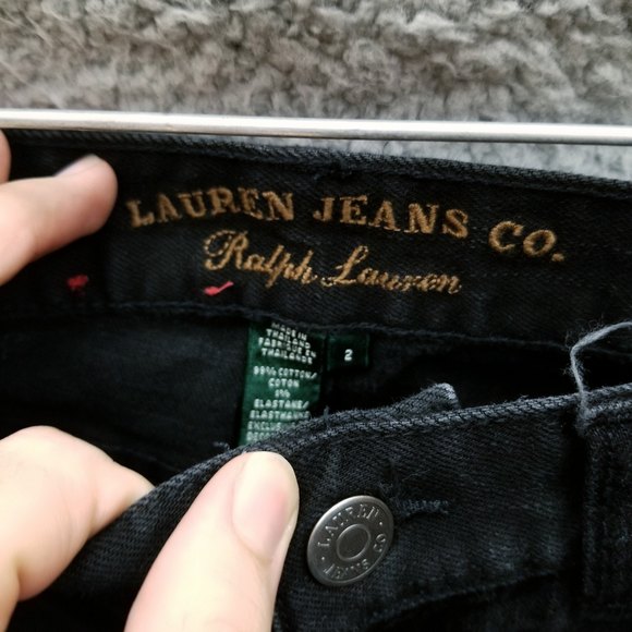 Lauren Jeans Co Women's 2 Classic Black Bootcut Jeans 28.25" 29.25" 9.25" - Picture 10 of 12